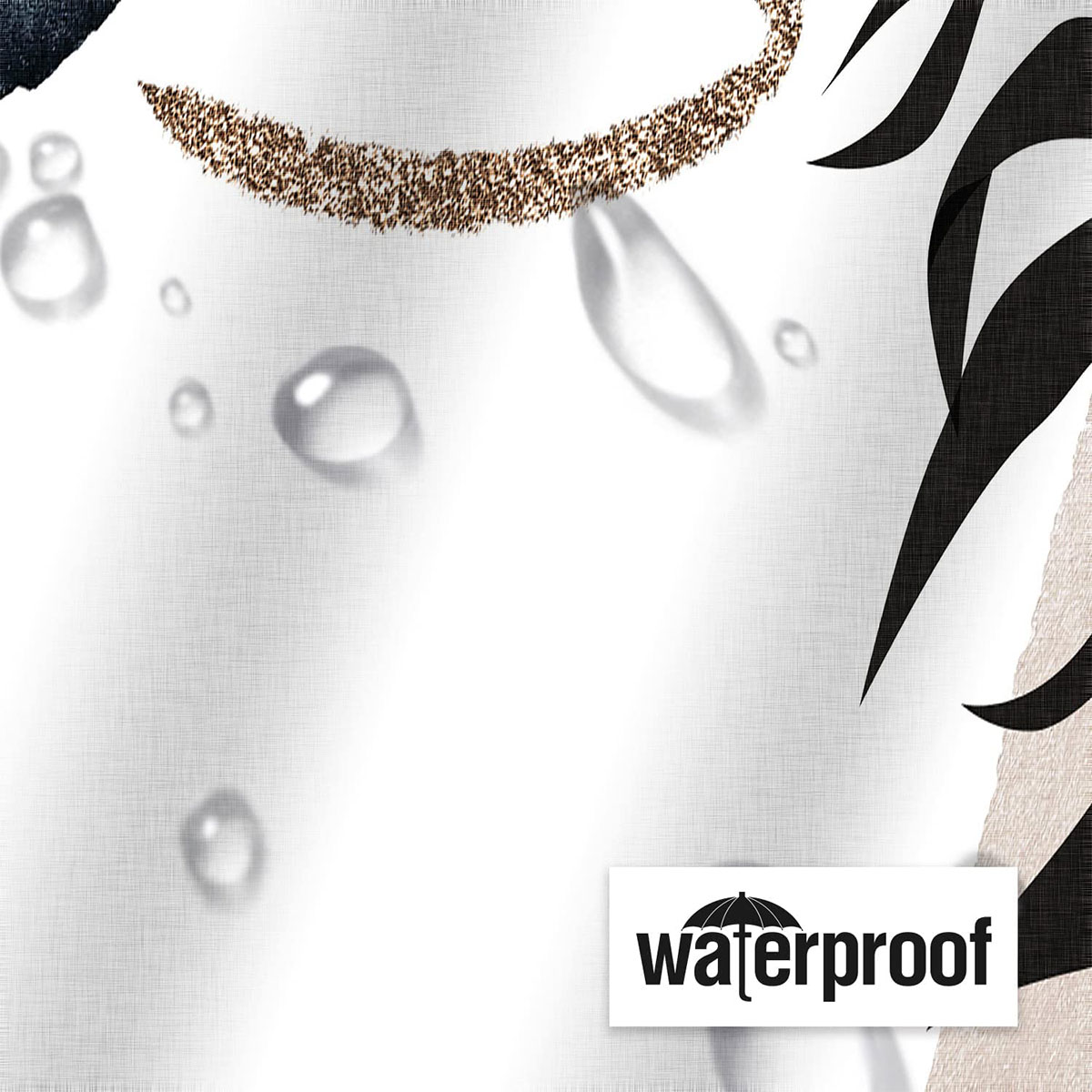 Dznils Abstract Shower Curtain, Boho Mid Century Modern Neutral Geometric Bathroom Curtain Decor with 12 Hooks, 72" x 72" - Image 5