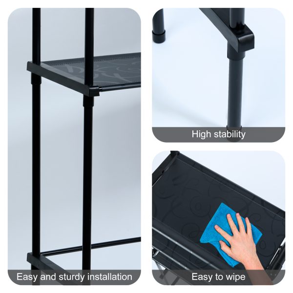 Dznils Over the Toilet Storage Shelf, 3-Tier Steel Bathroom Storage Organizer Space Saver - Image 8
