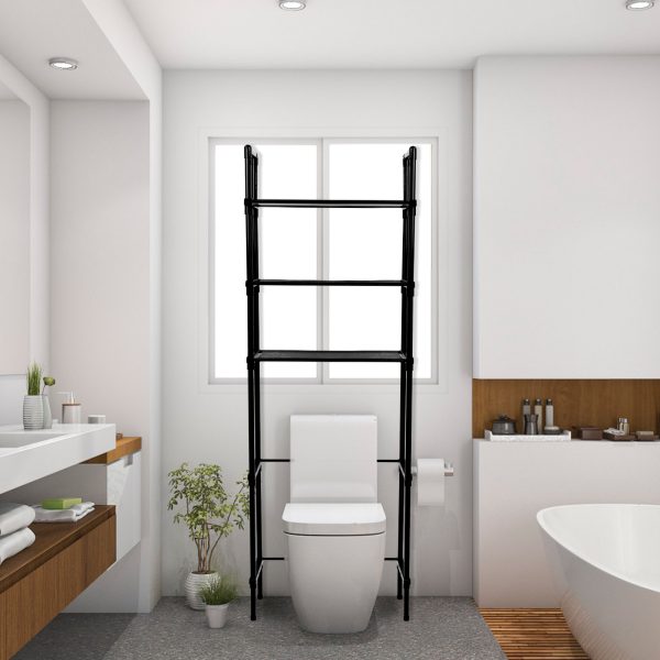 Dznils Over the Toilet Storage Shelf, 3-Tier Steel Bathroom Storage Organizer Space Saver - Image 10