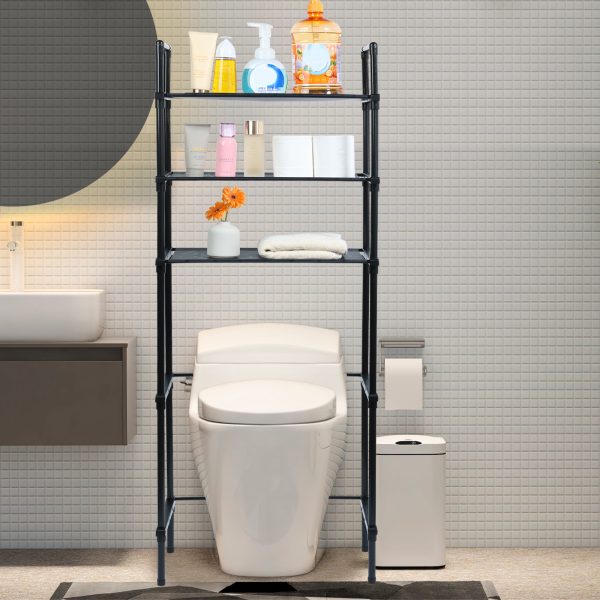 Dznils Over the Toilet Storage Shelf, 3-Tier Steel Bathroom Storage Organizer Space Saver - Image 11