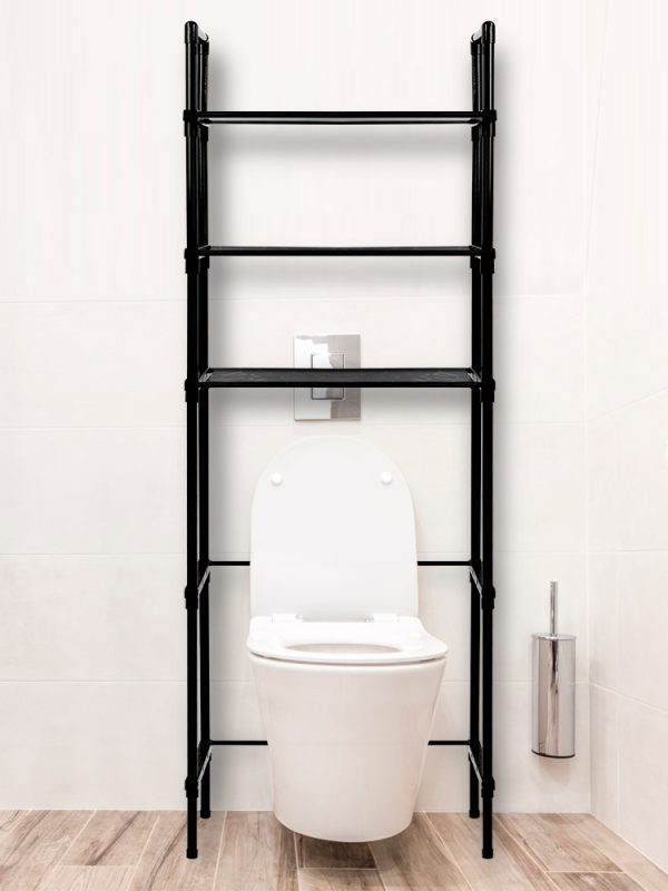 Dznils Over the Toilet Storage Shelf, 3-Tier Steel Bathroom Storage Organizer Space Saver - Image 12
