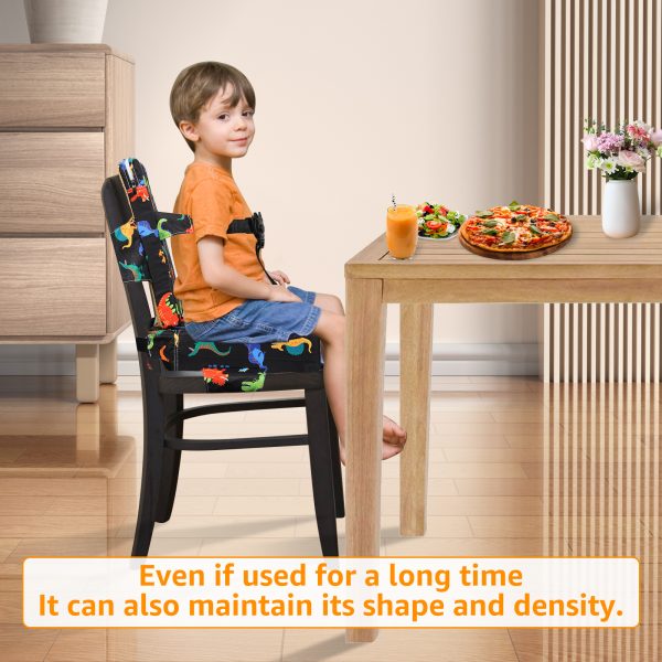 Dznils Toddler Booster Seat for Dining Table, with Backrest, Safety Buckles, Non-Slip Bottom - Image 12