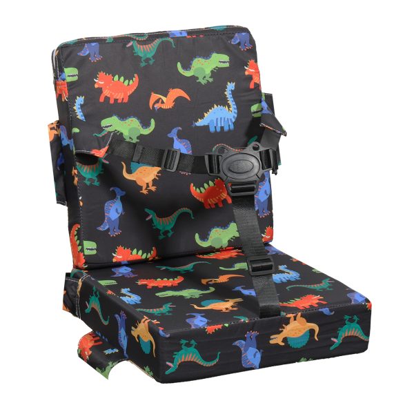 Dznils Toddler Booster Seat for Dining Table, with Backrest, Safety Buckles, Non-Slip Bottom