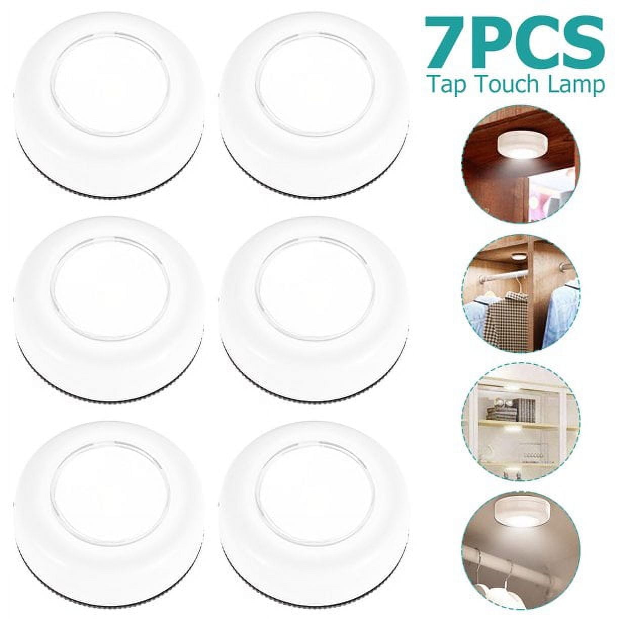 Keyohome 7 Pack LED Cabinet Lights,LED Closet Light,Stair Light,Portable Under Counter Lights,Battery Powered