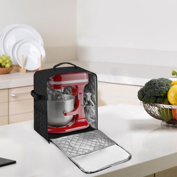 Stand Mixer Storage Bag Nylon Blender Dust Cover with Removable Slider Cushion Waterproof Mixer Protective Cover Lightweight for Kitchens 14.5x9.4x16.9inch