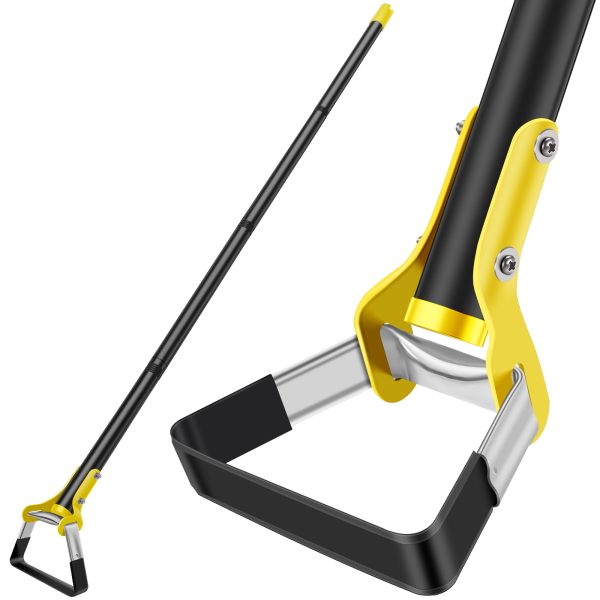 1.6M Stainless Steel Stirrup Loop Hoe with Triangle Head and Long Handle, Ergonomic Garden Weeding Hoe Tool, for Backyard Courtyard Vegetable Farm Planting