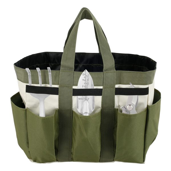 2PCS Garden Tool Bag Organizer, Heavy Duty 8 Pocket Gardening Hand Tool Storage Tote DIY Kit