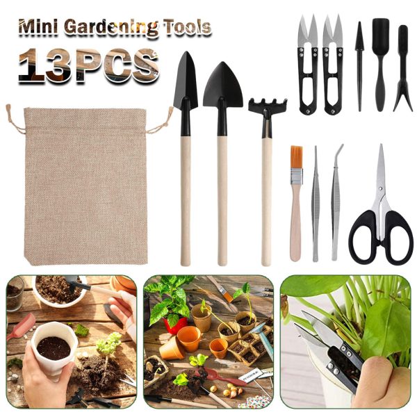 2 Sets Succulent Plants Tools, Mini Garden Hand Tools, Transplanting Outdoor Bonsai Gardening Tools Set, Succulent Miniature Planting Landscaping