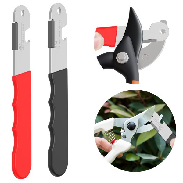 2PCS Blade Sharpener, Stainless Steel Knife Sharpener with Non Slip Handle, Efficient and Convenient Scissor Sharpener Excellent Sharpener Suitable for Knives