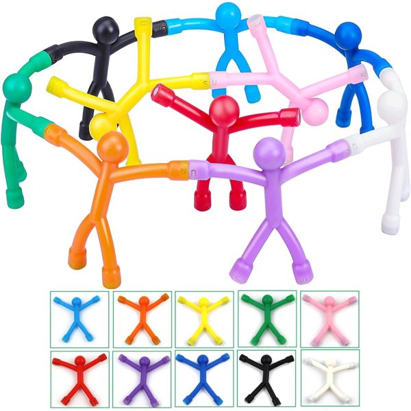 10pcs Refrigerator Magnets Mini Man Flexible Fridge Magnetic Sticker Colorful Decorative Magnetic People Magnets for Kids Adults Whiteboard Lockers Fridge Office
