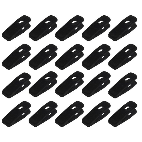 20Pcs Non Slip Velvet Hangers Clips Ivory Strong Finger Flocked Clips Pant Clothes