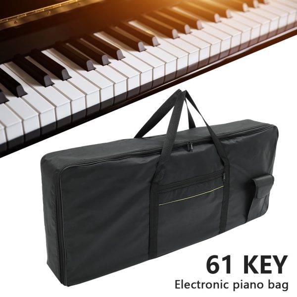Nyidpsz 61 Key Keyboard Gig Bag Durable 600D Oxford Cloth Piano Case for Home,39.3'' x 15.7'',Black