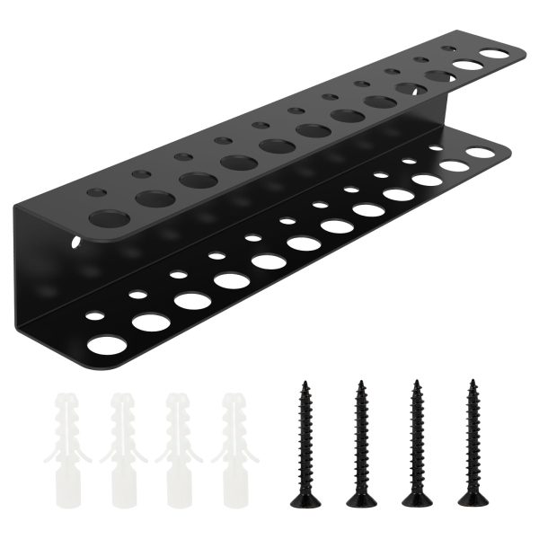 Screwdriver Organizer 14/23 Holes Wall Mounted Screwdriver and Pliers Holder Rustproof Iron Screwdriver Rack Space Saving Wall Screwdriver Stand for Screwdriver Pliers Garage Workshop