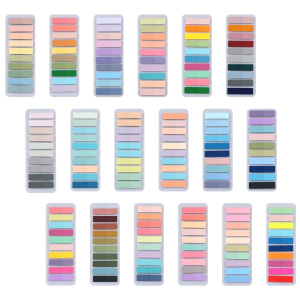 3600pcs Sticky Tabs 180 Color Book Tabs Transparent Sticky Note Tabs Writable and Repositionable Book Flags Strip Index Tabs Colorful Page Markers Annotation Tabs Post Tabs