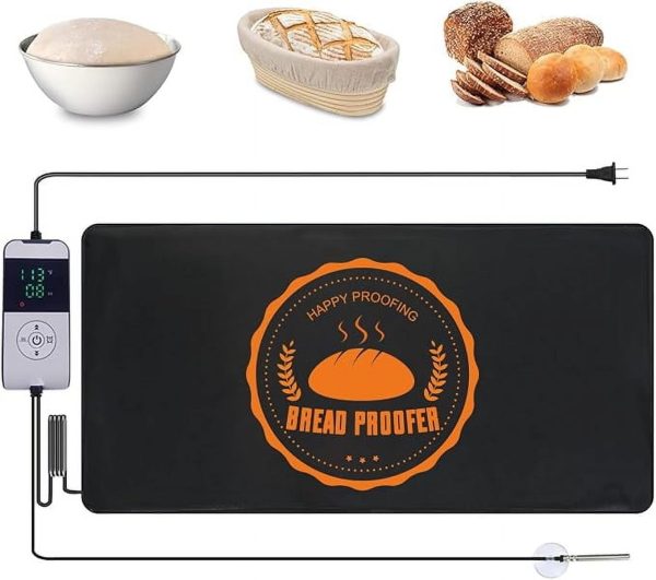 Bread Proofing Mat Adjustable Temperature Sourdough Warming Mat Waterproof Multifunctional Sourdough Dough Proofer Mat for Bread Dough Fermentation