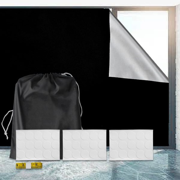 Black Blackout Curtains, 118" x 57"