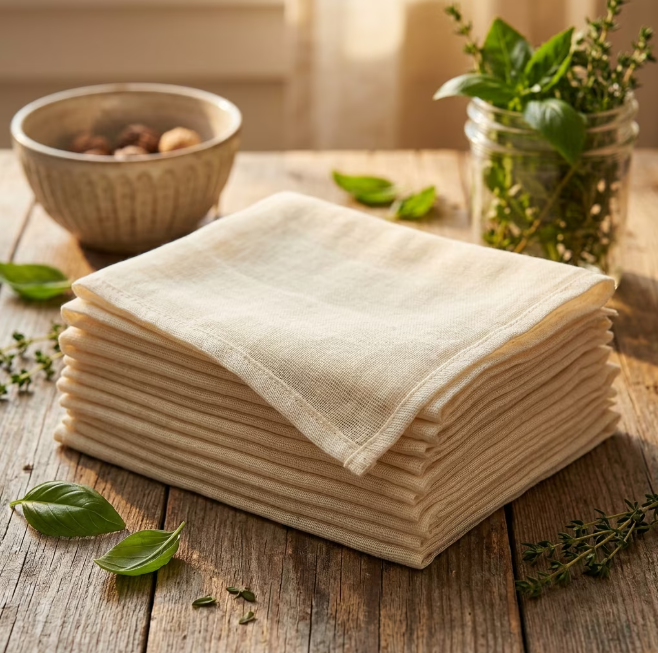12 Pcs Reusable Cheesecloth for Straining, 100% Unbleached Cotton Hemmed Cheese Cloths, 20x20 Inch
