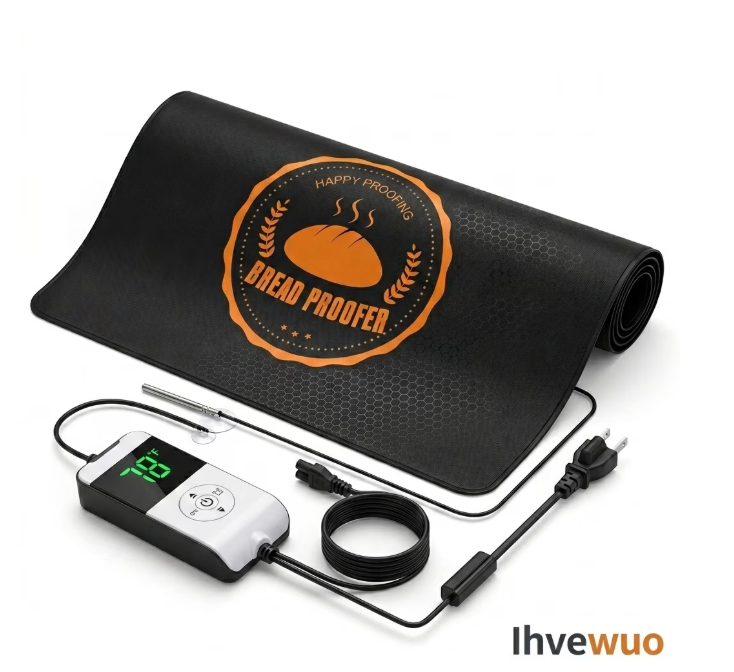 Bread Proofing Mat, Sourdough Warming Mat, 10" x 21" Dough Proofer Heating Pad with Thermostat, Timer & NTC Sensor