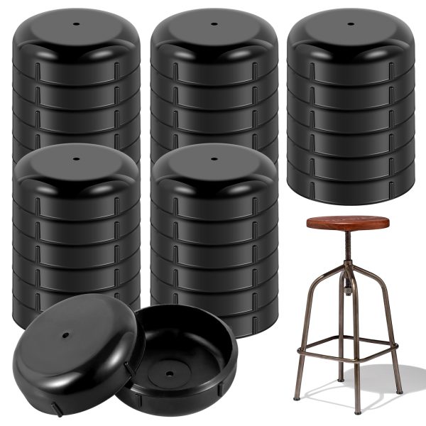 Pluokvzr 32Pcs Chair Leg Glides 1.5 inch Reusable Plastic Furniture Feet Caps Round Anti-Scratch Chair Leg Floor Protectors Outdoor Furniture Leg Cover for Home Garden Patio Lawn
