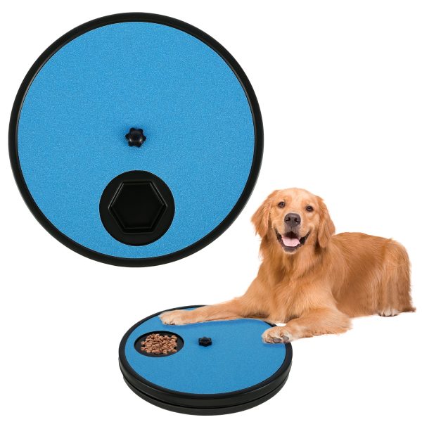Dog Scratch Pad for Nails,Dog Nail Scratch Board with Treat Box,Rotatable Pet Slow Food Toy Nail Scraper,Trimming Dogs Nail File Scratch Board,Non-Slip