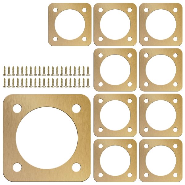 NUAHRHY 10Pcs Bird House Guard with Copper Portal 1 1/2 Inch Opening Rustproof Metal Bluebird House Predator Guard with Screw Sturdy Bird House Hole Protector Guard for Outdoor