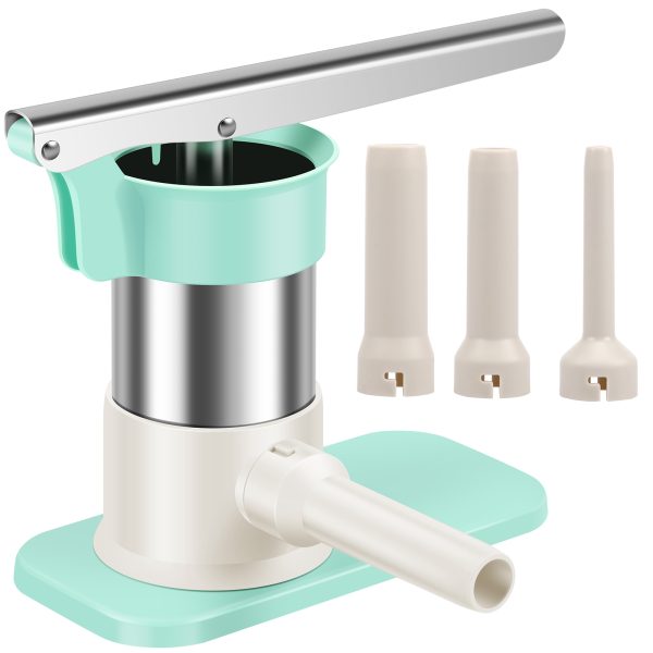 Stainless Steel Sausage Stuffer Making Tool with 4 Stuffing Tubes, Efficient Sausage Stuffer Machine, Removable Meat Filling Machine, Sausage Filling Machine for Home Kitchens