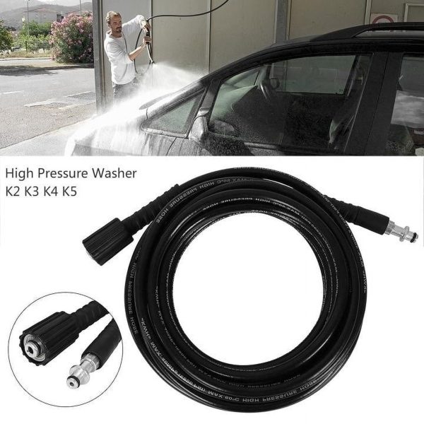 NUAHRHY High Pressure Car Washer Hose 6/10M Steel Wire Braid Car Washer Pipe Quick Connect and Release Water Hose Tube Compatible with K2 K3 K4 K5