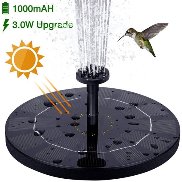 NUAHRHY Mini Solar Automatic Fountain Pump Floating Water Fountain for Garden Pool Pond Decoration
