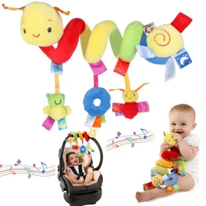 Keyohome Kid Baby Crib Cot Pram Hanging Rattles Spiral Stroller and Car Seat Toy with Ringing Bell