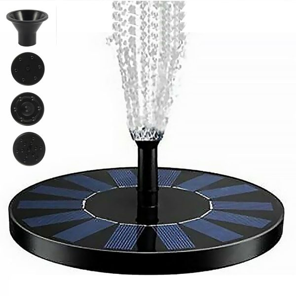 Qenwkxz Garden Spray Heads Solar Automatic Fountain Pump For Bird Bath Garden Back Yard And Small Pond 5.31*5.31*1.65in Black