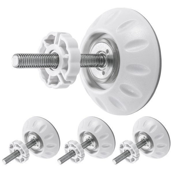 Wekvgz 4pcs 8mm Spindle Rods Baby Gate Pressure Gates Extra Long Threaded Spindle Rods Anti-slip Screw Bolts Kit with Wall Fixer Baby Pet Safety Gates