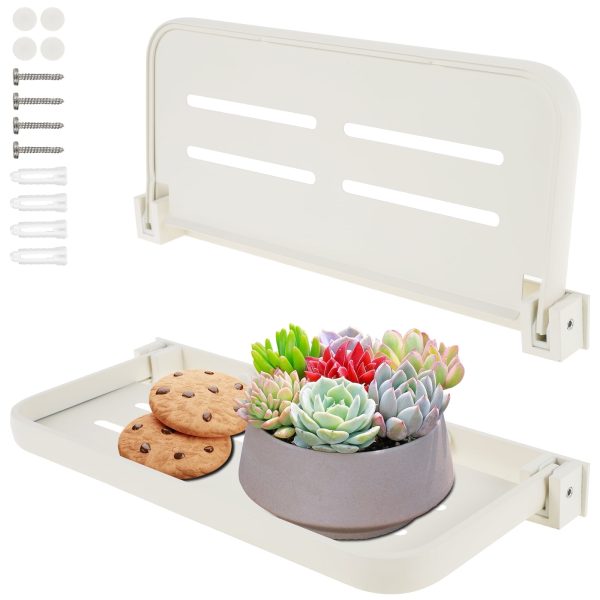 NUAHRHY 2Pcs RV Foldable Shelf RV Aluminium Alloy Fold Down Shelf Wall Mounted RV Floating Shelf Space Saving Compact RV Folding Shelf Shelves Camper Accessories for RV Camper 11.81*5.31*0.91in