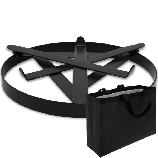 NUAHRHY Campfires Tripod Stand Stable Fire Tripod Versatile Cast Iron Open Camping Tripod Heat Resistant Grill Open Fire Cooking Stand Folding Outdoor Fire Pit Stand for Outside