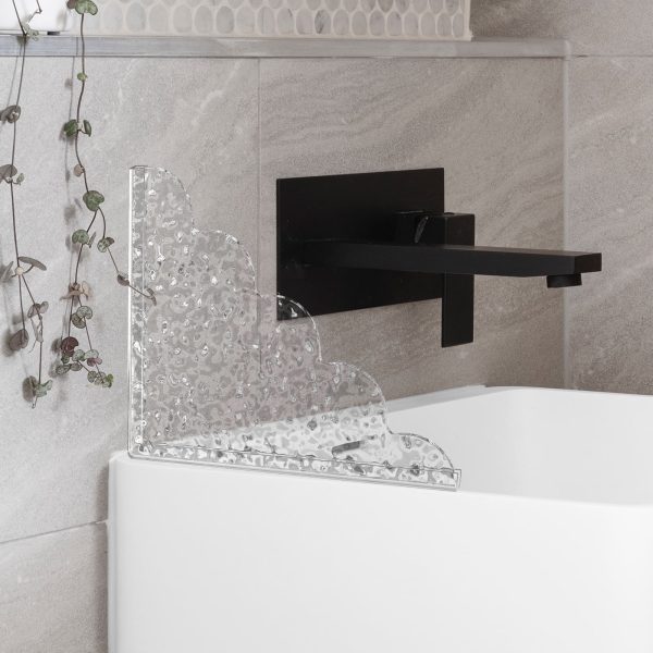 Wekvgz 2pcs Acrylic Shower Splash Guards With Silicone Base Waterproof Transparent Bathtub Water Guards Easy To Install Wear Resistant Tub Corner Guards for Bathroom