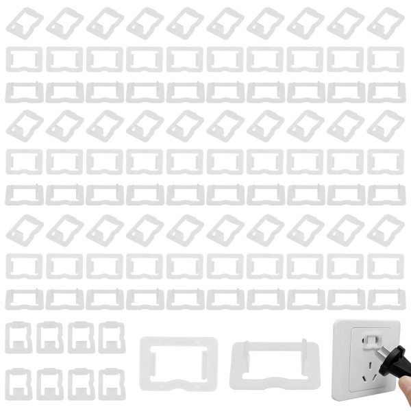 NUAHRHY 100Pcs Loose Outlet Fix Snug Plug Reusable Loose Outlet Fix Plug Spacers Plastic Plugs Keep Falling Out of Outlet Easily Fix Loose Outlets Loose Socket Plugs for Outlets