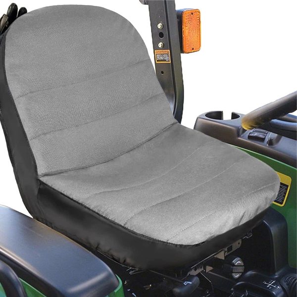 Lawn Mower Seat Cover 600D Oxford Cloth Waterproof Tractor Seat Cover Universal Comfortable Lawn Mower Seat Protector with Pocket for Height Seat Without Armrest  12.5in-14in
