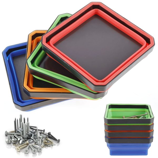 Kyoffiie Foldable Tool Boxes and Organizers, Silica Gel Silicone, 1.69 lb, 4 Pieces
