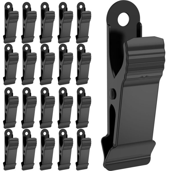 20PCS Mini Spring Clamp Metal Photo Alligator Anti-Slip Black Small Spring Clips Multifunctional Crafts Clamps Sturdy Alligator Clips for Crafts Photos 1.57*0.51in
