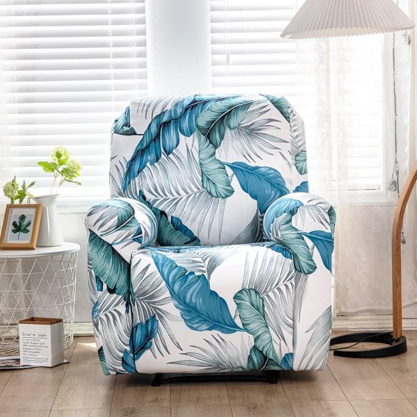 Set of 4 Printed Recliner Cover High Stretch 1Seat Sofa Slipcover Chair Cover for Single Seat Sofa and Couch Backres 25.6-39.3in