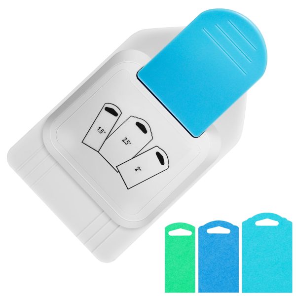 Wekvgz Craft Tag Punch 3 in1 Multifunctional Gift Tag Paper Punches 1.5 Inch 2 Inch 2.5 Inch DIY Multipurpose Craft Punch for DIY Projects Card Making Greeting Card 15x8.8x6.5cm