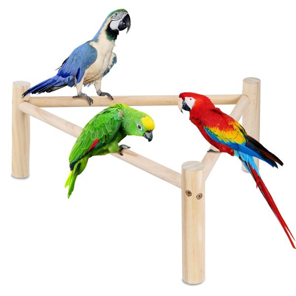 Chicken Perch Strong Wooden Roosting Bar Chicken Coop Accessories Chick Wooden Perch 16.5×6.2 Inch Training Chicken Stand Toy for Bird Parrots Macaw Chicken