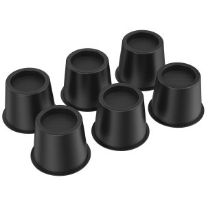 AEVXKH 6PCS Bed Riser 4 Inch Heavy Duty Round Furniture Riser Plastic Bed Lift Riser Sofa Couch Table Leg Riser Elevation in Height 3.2 Inch for Table Chair Sofa Table Leg Risers bed Risers Set of 6