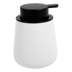 Dznils Ceramic Liquid Soap Pump Dispenser, 12oz Capacity, White