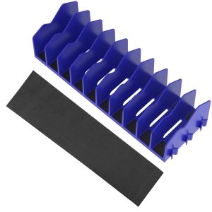 Qenwkxz Plier Organizer Rack with Nonslip Rubber Base 10 Slots Plier Rack Space Saving Plier Organizer Plastic Pliers Cutters Organizer Rack for Tool Box Drawer