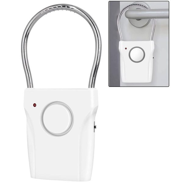 Wekvgz Door Handle Alarm 110dB Hanging Door Alarm with 3 Adjustable Settings Portable Alarm Equipment Battery Operated for Apartment Home Security
