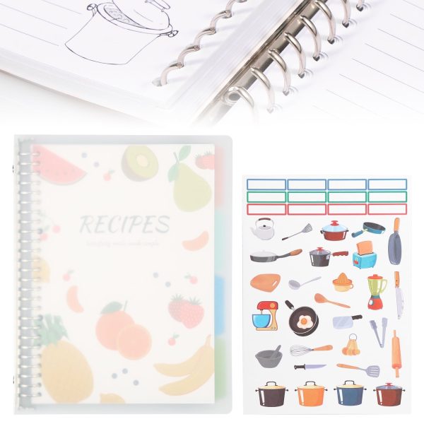 Wekvgz Recipe Book to Write in Your Own Recipes, Large Personal Blank Recipe Notebook, Removable Hardcover Recipe Journal Book Binder with 8 Dividers and 24 Tabs, Hold up to 240 Recipes