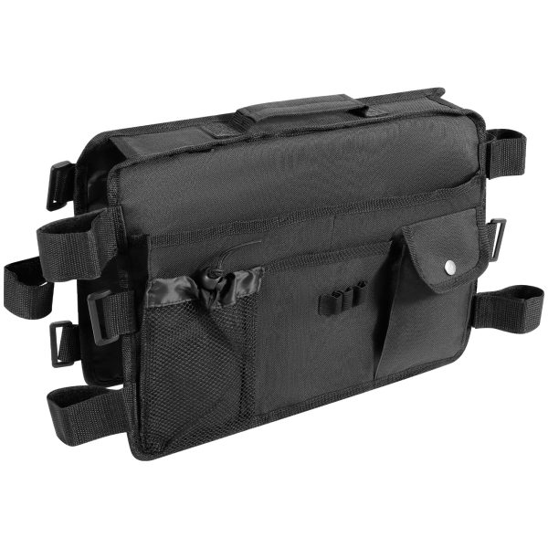 Lzvxtym Walker Bag with Cup Holder Large Capacity Folding Storage Bag Elderly Handicapped Mobility Walker Bag,1Pcs,Oxford Cloth