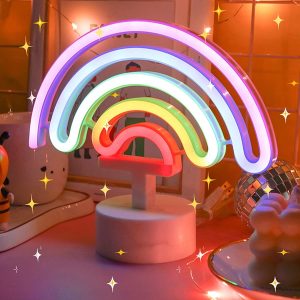 Lzvxtym Colorful Led Night Lights Table Lamp Natural Neon Sign for Living Room