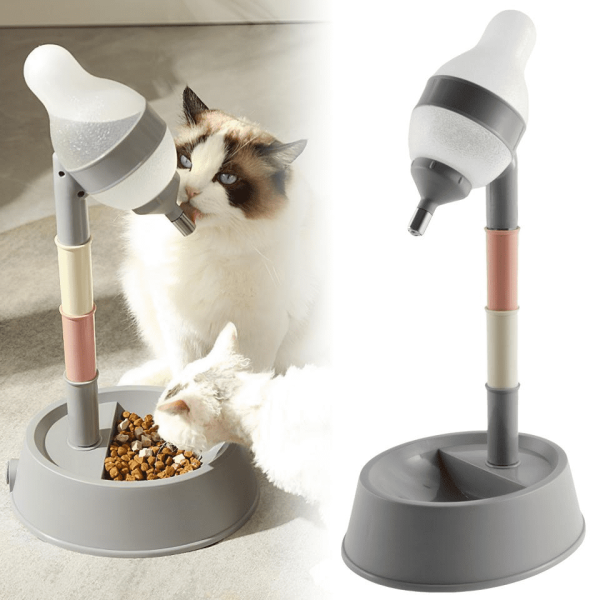 Wekvgz Standing Pet Water Dispenser Adjustable Dog Water Dispenser with Bowl Stable Dog Water Bottle Dispenser Easy to Install Non Slip Pet Dog Water Feeding Dispenser for Your Pets