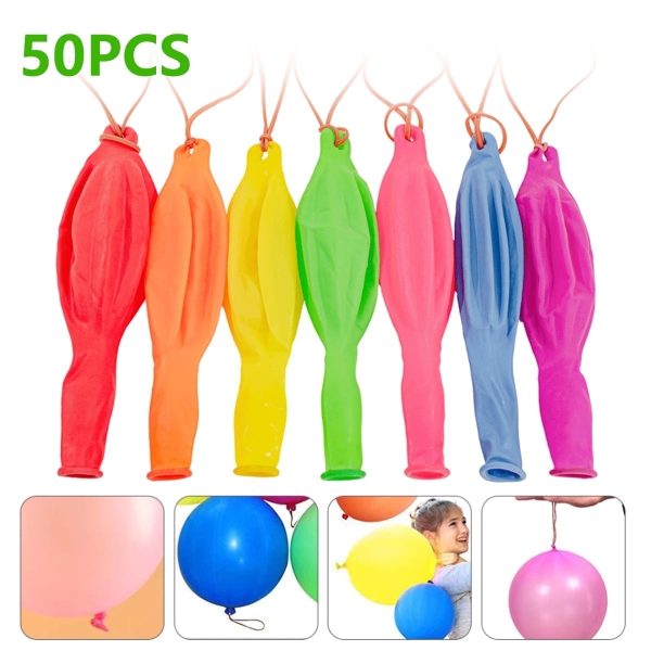 Keyohome 50pcs Balloons Coordination Ability Training Colorful Punch Balloons for Indoor/Outdoor